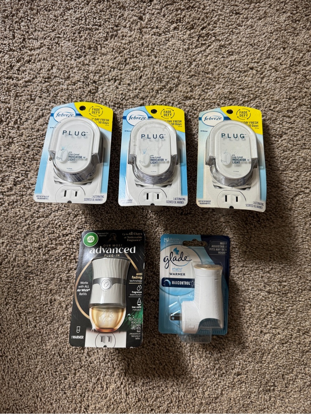 NIB Air Freshener Plug-ins Febreeze, Airwick, & Glade Warmers Bundle Lot